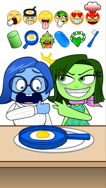Blue vs Green Emoji Eating Challenge