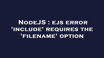 NodeJS : ejs error 