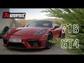 Porsche 718 GT4 AKRAPOVIC exhaust vs OEM