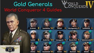 World Conqueror 4 Best Generals (WC4)  UPDATED Generals Guide  Advanced Level Gold Tier