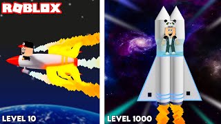 Yeni Roketler Aldık!! Artık İkimizde Hızlıyız  Panda ile Roblox 321 Blast Off Simulator