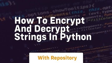how to encrypt and decrypt strings in python