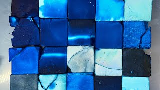 ChalkitASMR BLUE Dyed Chalk Blocks Compilation