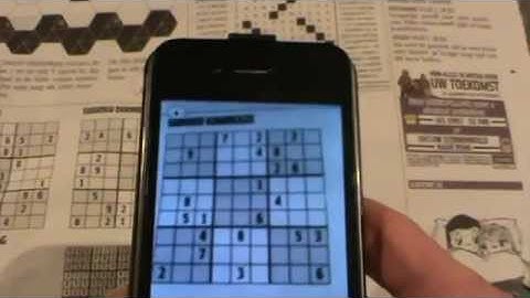 Solve kamikaze sudoku with google goggles (on iphone)