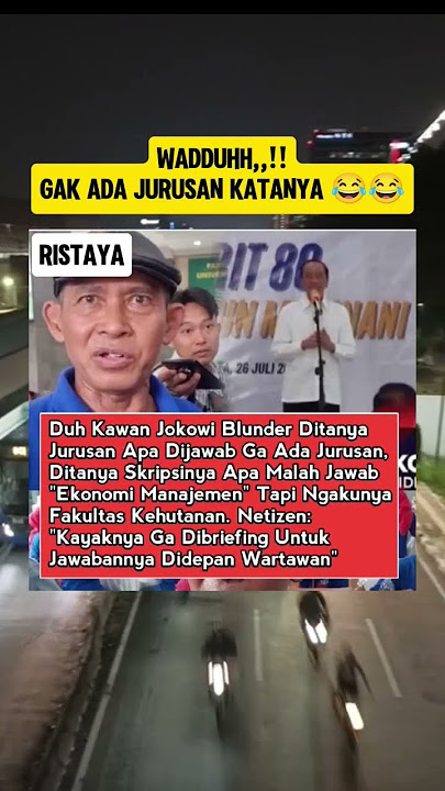 DUH LAWAN JOKOWI BLUNDER DITANYA JURUSAN APA DIJAWAB GAK ADA JURUSAN