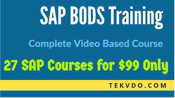SAP BODS Training - Complete SAP BODS Video Based Course