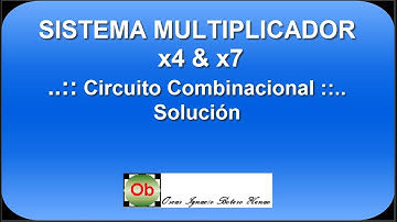 Sistema Multiplicador x4 y x7, Circuito Combinacional - Solución