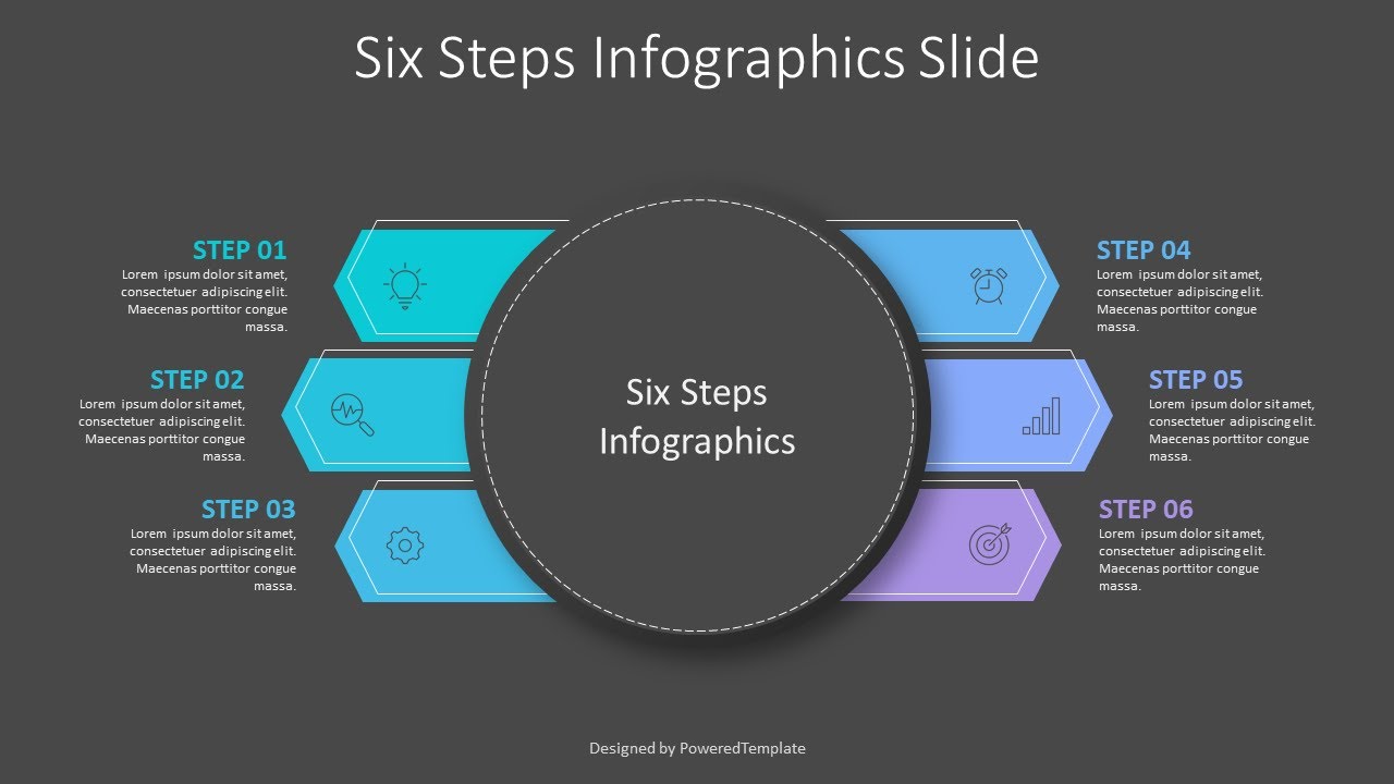6 Steps Infographics Slide - Free Google Slides theme and PowerPoint template