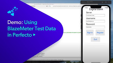 Using BlazeMeter Test Data in Perfecto Demo