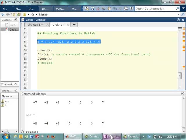 Rounding Functions In Matlab You