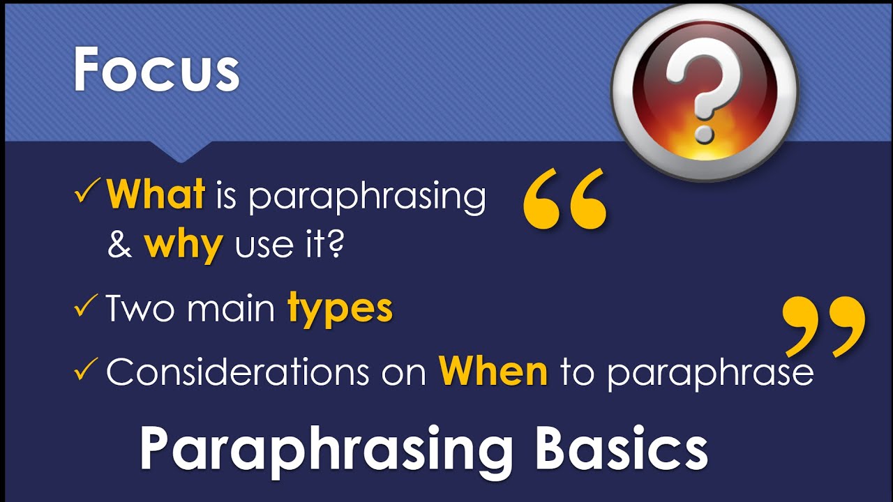 paraphrasing in translation