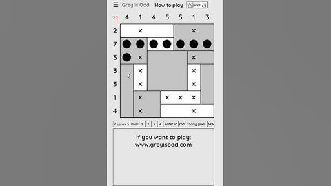 Grey is Odd - Today grids. Solution level 2 7X7 dated 02-08-2024