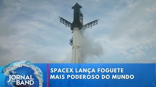 SpaceX lança foguete mais poderoso do mundo | Jornal da Band