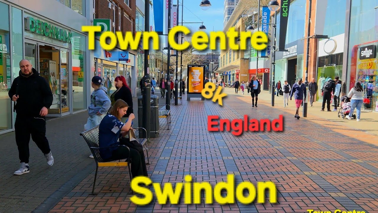 # Town Centre of Swindon Wiltshire # Walking Tour # England #