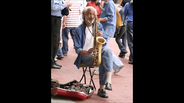 James 'Kenyatta' Palmore DC saxophone busker at Farragut North metro station in late 2000s