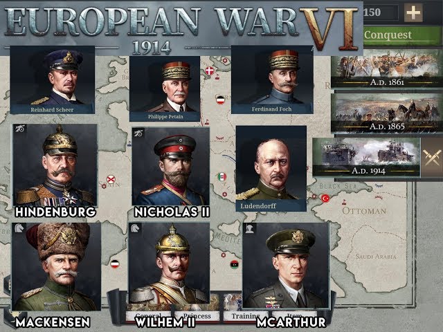 全国送料無料ギフト European Conquest Generals Campaigns Review! 1914 6: War ウォーゲーム