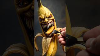 Evil Banana Eating Itself 😈🍌#eating #youtubeshorts #mukbang #food #asmr #viral #satisfying