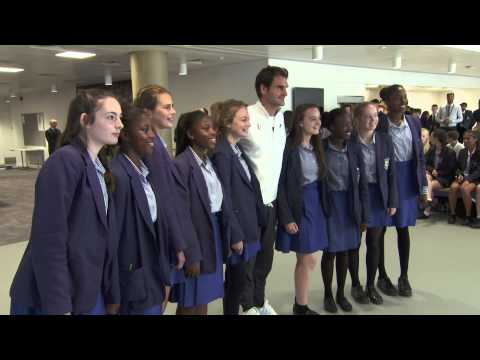 Roger Federer opens The Championships&rsquo; Ball Boys and Girls Complex