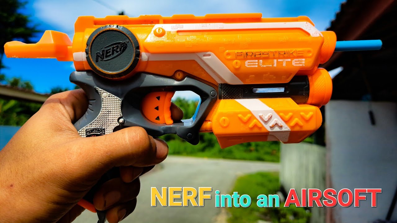 HOW TO TURN NERF GUN INTO AIR GUN - Homemade Air Gun - YouTube