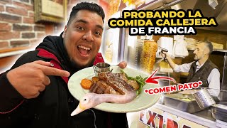 PROBANDO la COMIDA CALLEJERA de PARIS FRANCIA 🇫🇷 *comen pato* 🦆