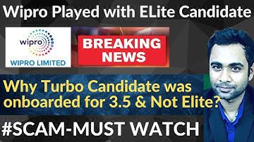 Wipro Played Game with Elite & Turbo Candidate | Advantage of Current Situtation