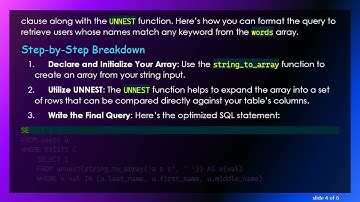 Resolving the syntax error at or near "text" in PostgreSQL Queries with UNNEST