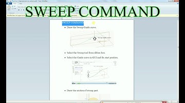 Sweep Command II Creo II Part modeling