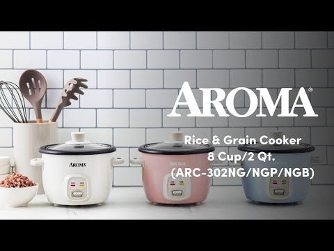 Aroma Housewares Professional 8-Cup Cooked 2qt Digital Rice Grain Multicooker ARc-994Sg, Gray