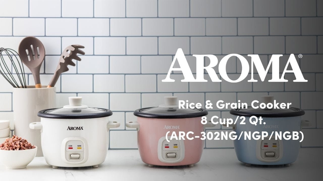 Aroma Housewares Professional 8-Cup Cooked 2qt Digital Rice Grain Multicooker ARc-994Sg, Gray