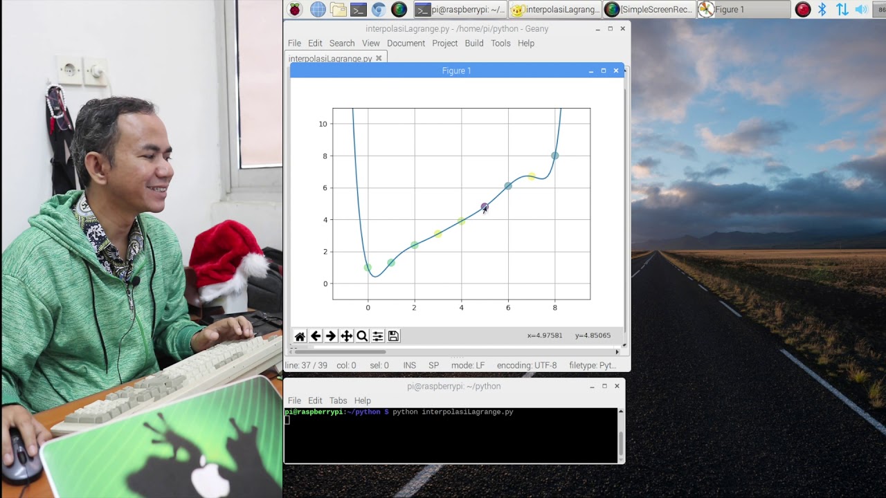 Interpolasi lagrange menggunakan python di raspberry pi youtube