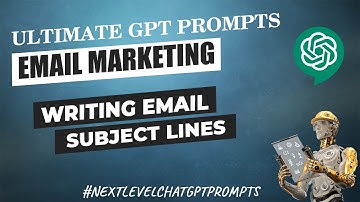 Writing Email Subject Lines » ChatGPT Prompts » Email Marketing