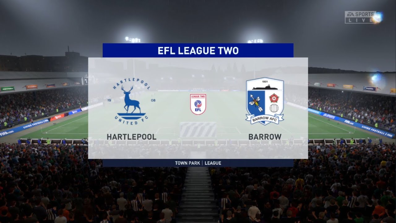 BARROW vs HARTLEPOOL EFL League Two Match31 Season01 YouTube