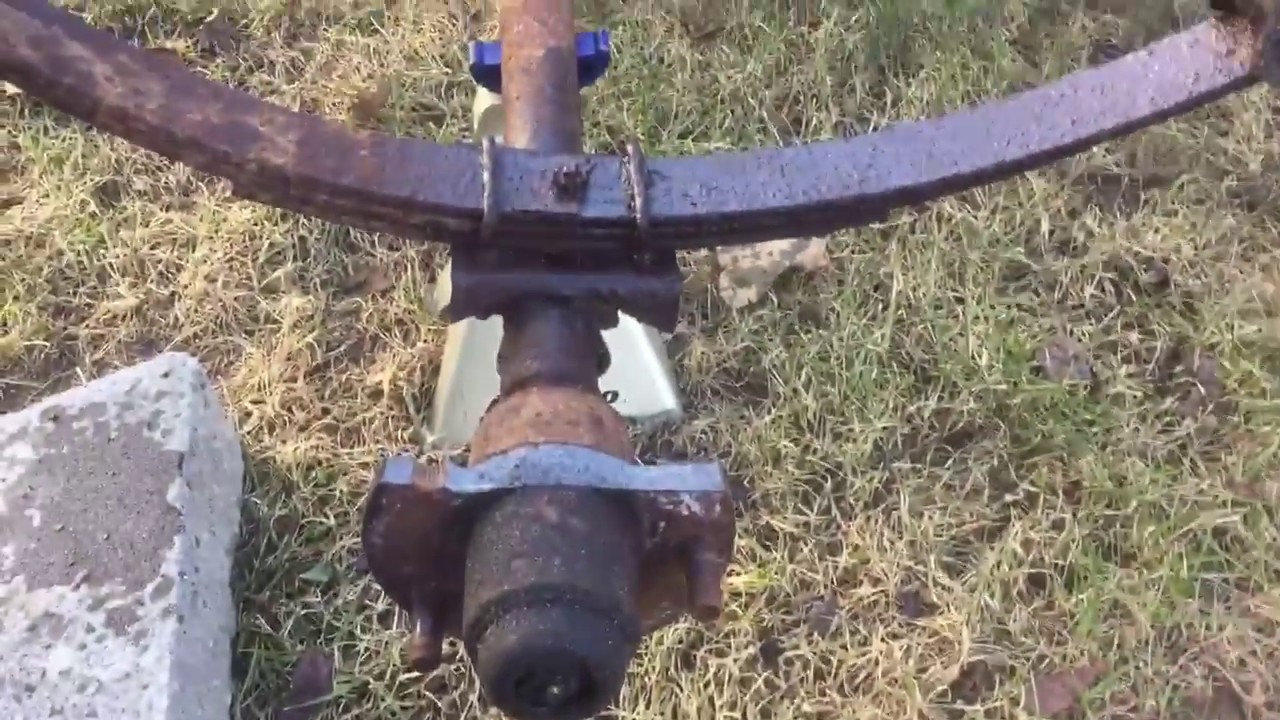 How to change a trailer axle and leaf springs YouTube