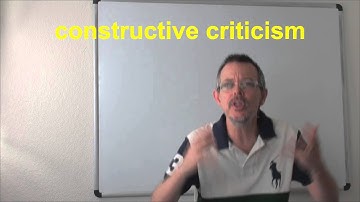 Learn English: Daily Easy English Expression 0488: constructive criticism