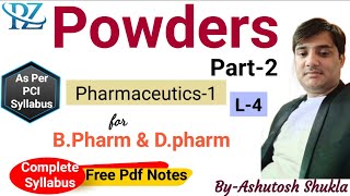 Powder/Part-2/Official Preparation/Pharmaceutics-1/B Pharm & D.Pharm/