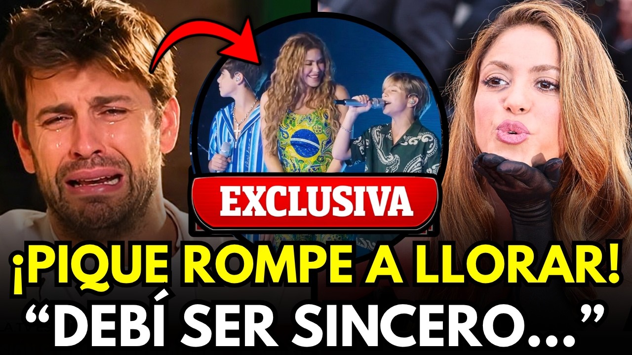 💥PIQUE NO AGUANTA MÁS Y LLORA EN VIVO TRAS VER A MILAN Y SASHA CANTANDO  CON SHAKIRA EN COPACABANA