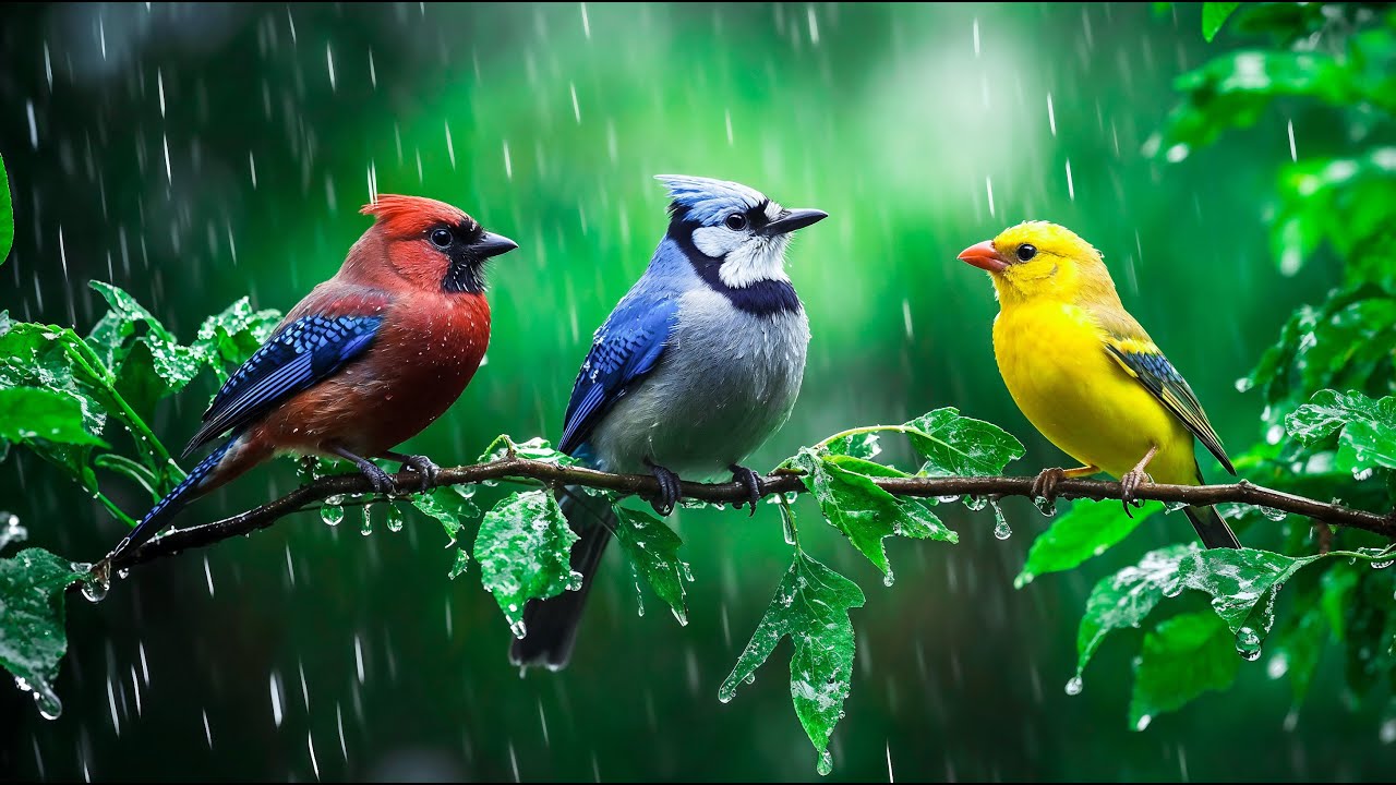 Relaxing Piano Music with Calming Rain and Birds ☘️ Nature’s Harmony for Deep Relaxation