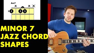🔴Minor 7 chord shapes for jazz guitar 🎸