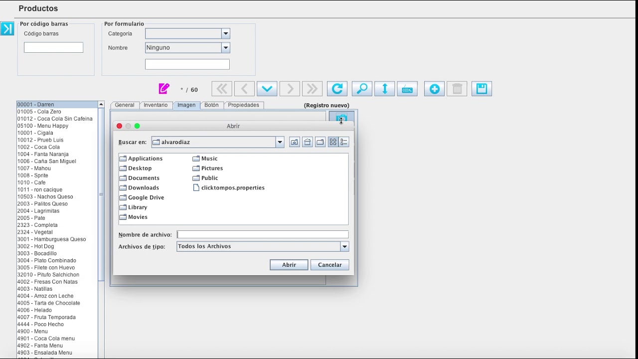 Cómo crear un producto nuevo