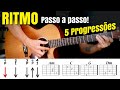 A melhor maneira de aprender um Ritmo No Violão 👉 Jogo de baixos genial  + 5 Progressões🎸👊