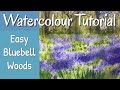 Bluebell Woods Landscape Step By Step Watercolour Tutorial +  Lots Of Fun Techniques