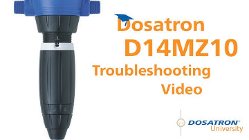 Dosatron D14MZ10 Troubleshooting Video