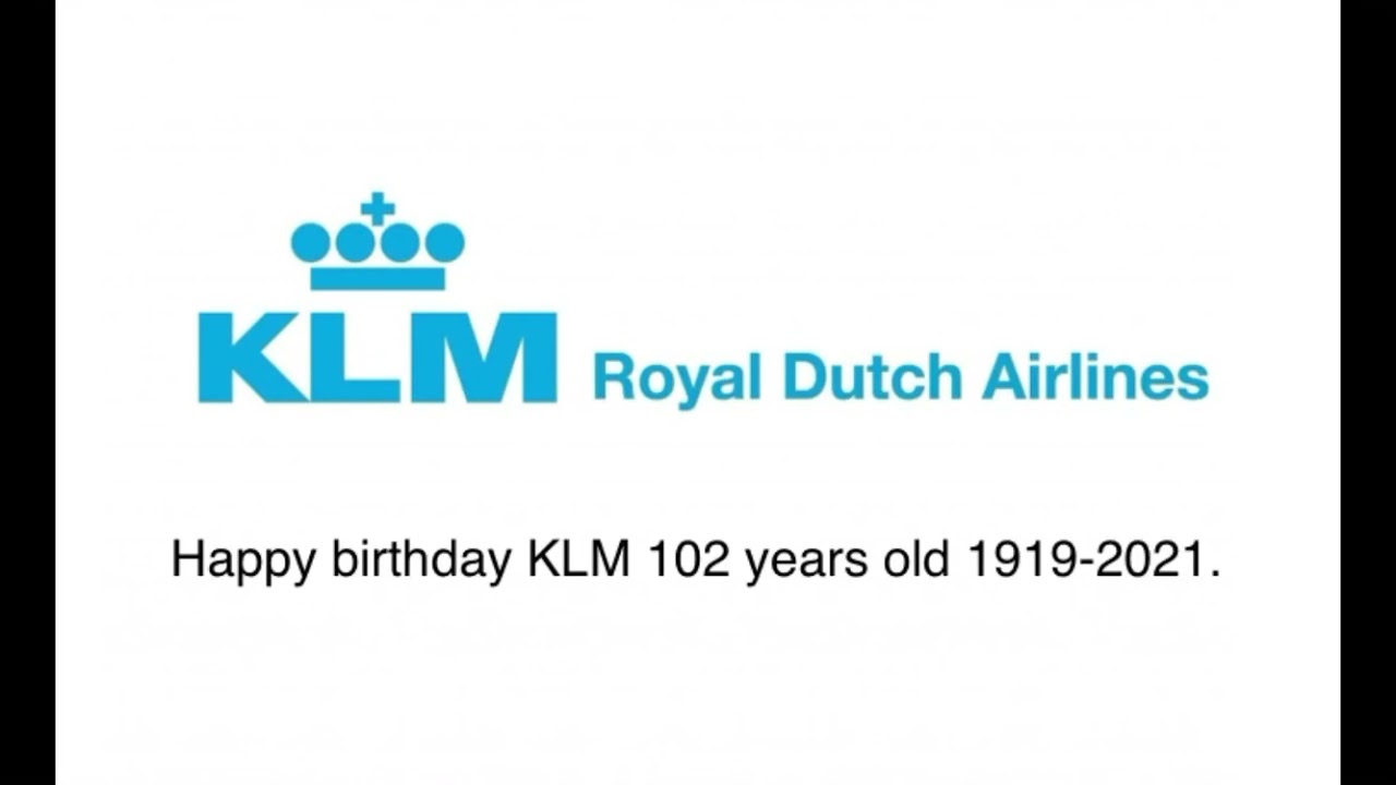 Happy birthday KLM 102 years old (1919-present).