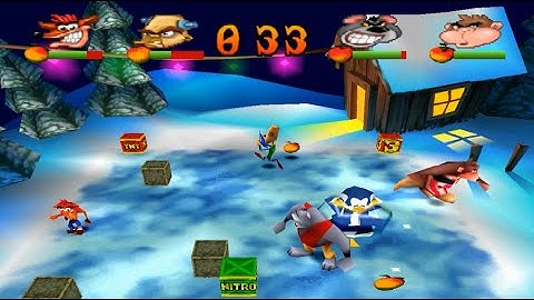 Crash Bash Gameplay - Gem Challenge 13 Snow Bash