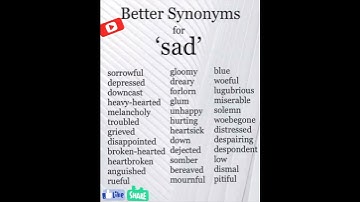 Synonyms for "sad" #shortsvideo