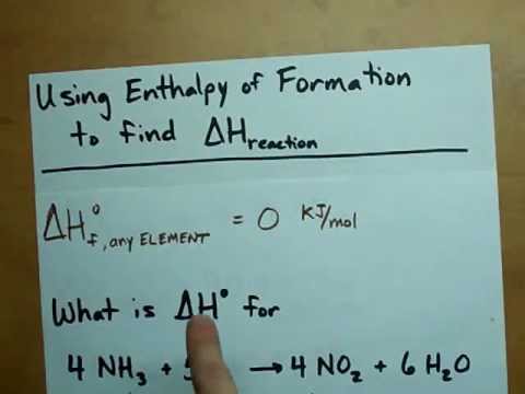 Find Delta H from Enthalpy of Formations