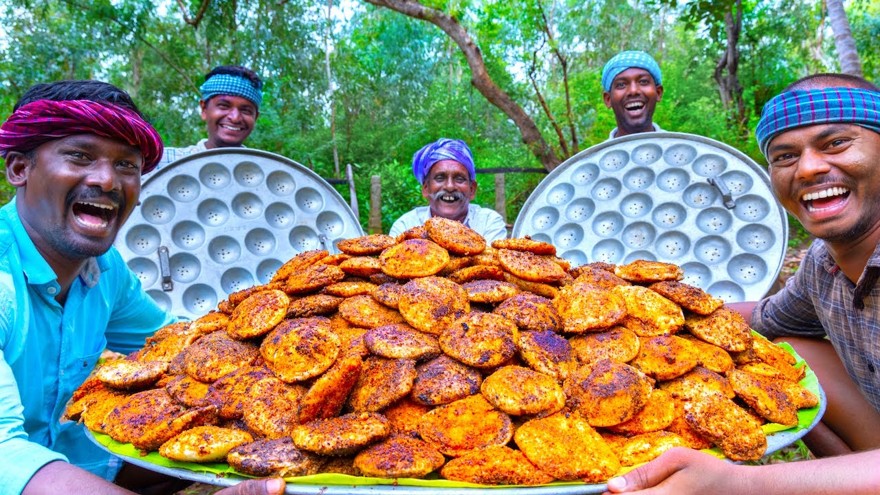 KARI IDLI | Meat Inside Idli Recipe Cooking In village | Stuffed Idli Recipe | Mutton keema Recipe