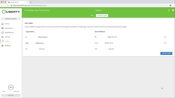 Adding a login from the Liberty Live Alarm.com website