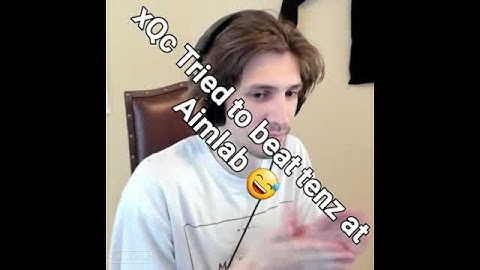 xqc Tried  to beat TenZ aimlab score| Tenz-xqc