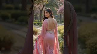 Gorgeous Pink Saree Look With Stylish Backless Blouse